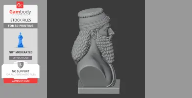 Ashurbanipal Bust - Historical Warrior STL