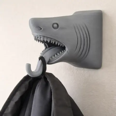 Shark Head Wall Hanger Coat and Key - Animal Wall Hook STL