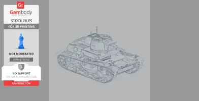 7TP (Polish) tank - Tank Model STL