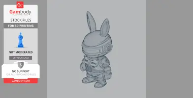 Bugs Bunny Robocop Ring Figure - Mashup Figure STL