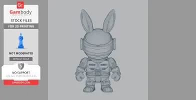 Bugs Bunny Robocop Ring Figure - Mashup Figure STL