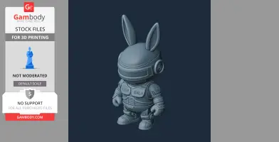 Bugs Bunny Robocop Ring Figure - Mashup Figure STL