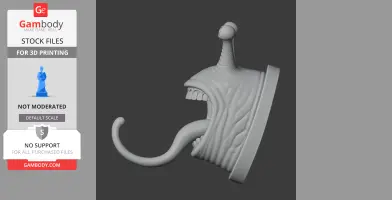 Snail HEAD WALL HANGER COAT AND KEY - Animal Wall Hook STL