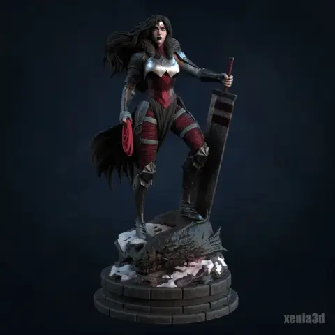 Wonder Woman Absolute 3D Printable Model (Inspired by Wonder Woman Absolute Comics)