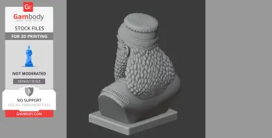 Ashurbanipal Bust - Historical Warrior STL