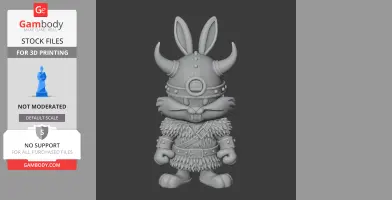 Bugs Bunny Viking Ring Figure - Mashup Figure STL