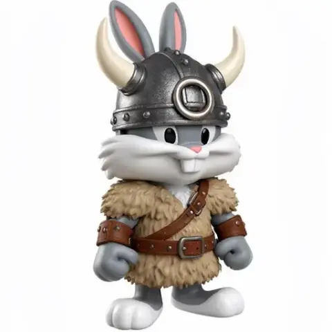 Bugs Bunny Viking Ring Figure - Mashup Figure STL