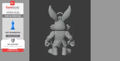 Bugs Bunny Werewolf Ring Figure - Mashup Figure STL