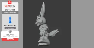 Bugs Bunny Werewolf Ring Figure - Mashup Figure STL