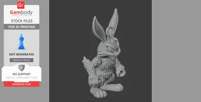 Bugs Bunny Werewolf Ring Figure - Mashup Figure STL