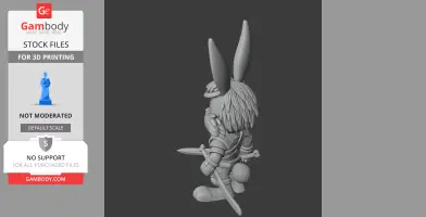 Bugs Bunny Witcher Ring Figure - Mashup Figure STL
