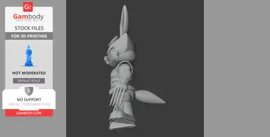 Bugs Bunny Wolverine Ring Figure - Mashup Figure STL