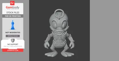 Donald Duck Alien Xenomorph Ring Figure - Mashup Figure STL