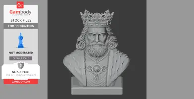 Casimir the Great Bust - Historical Warrior STL