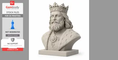 Casimir the Great Bust - Historical Warrior STL