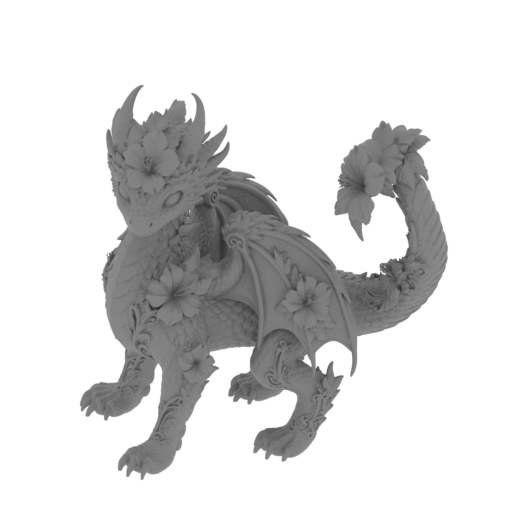 simplify_yellow hibiscus dragon.stl