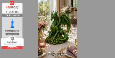Emerald Bamboo Dragon STL File for 3D Dragon
