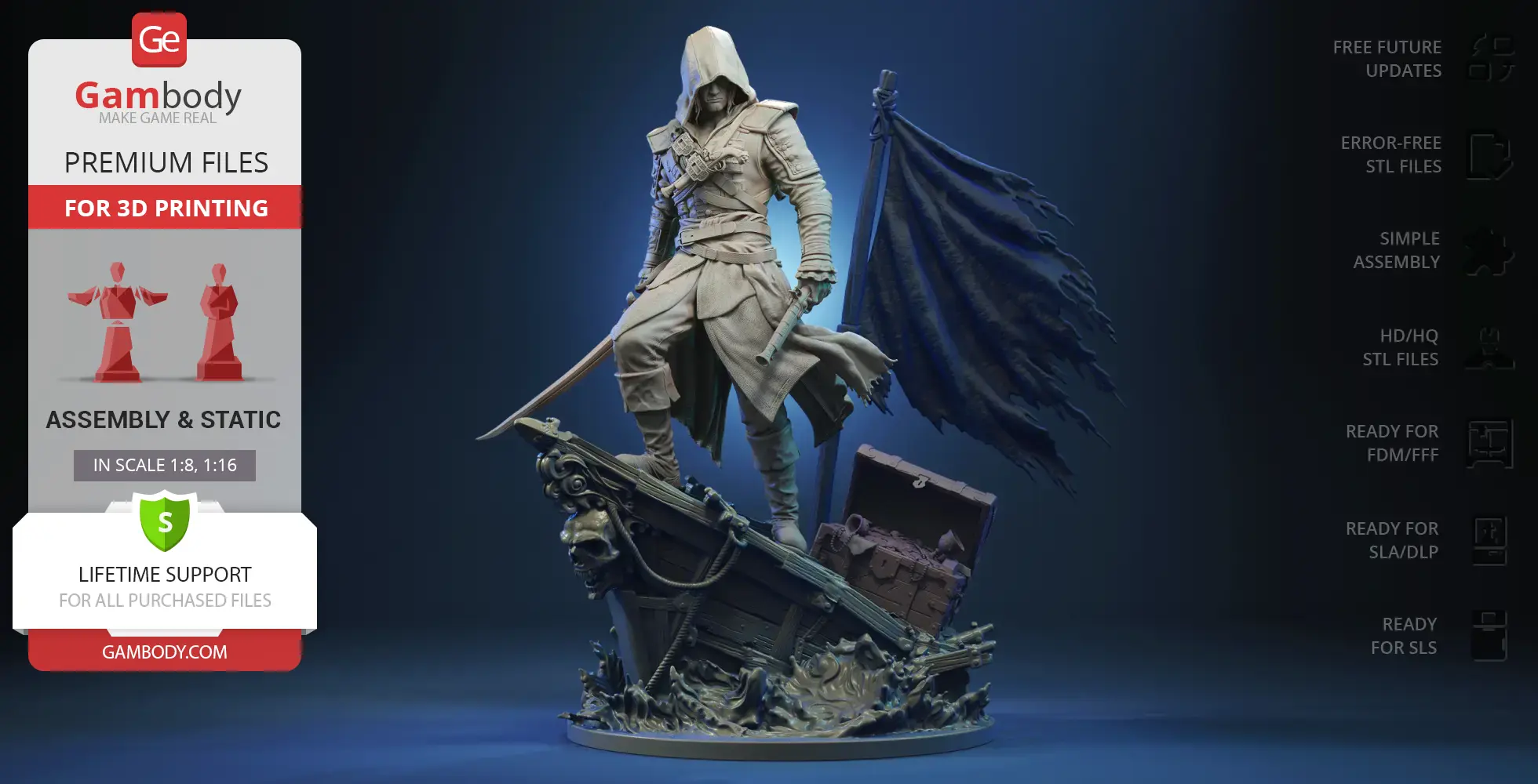 Edward Kenway Resynced 3D Printer Files | Assembly