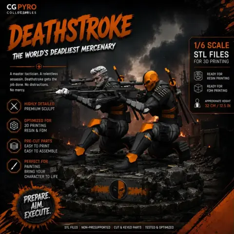 Deathstroke STL 3D Printing Model Premium
