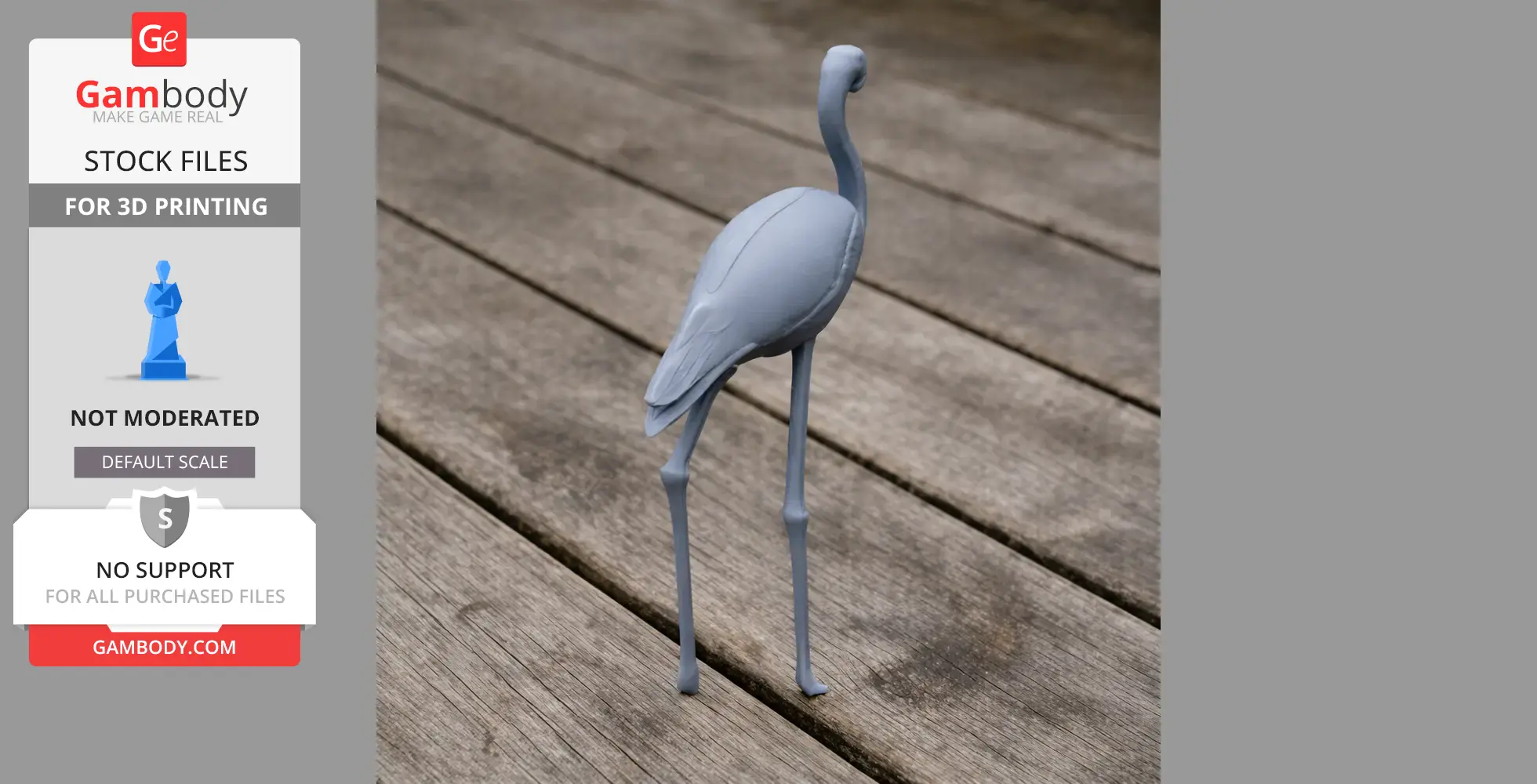 American Flamingo - Prehistoric Animal STL