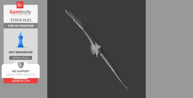 3D model of an American White Pelican in flight, wings outstretched.