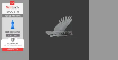 A 3D model of an Andean Condor in flight, wings spread, designed for 3D printing.