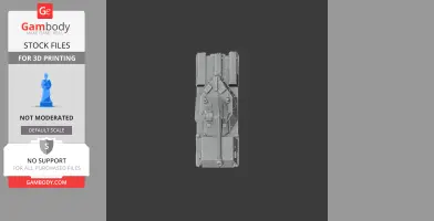 Top view of a detailed 3D model of a 155 mm armored tank, prepared for 3D printing.