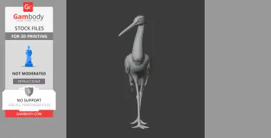 Black Stork - Prehistoric Animal STL
