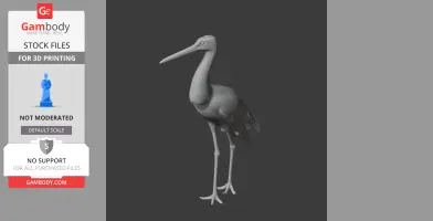 Black Stork - Prehistoric Animal STL