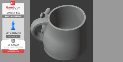 Kangaroo Mug - Animal Wall Hook STL