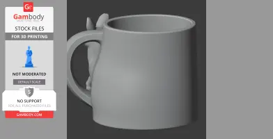 Kangaroo Mug - Animal Wall Hook STL