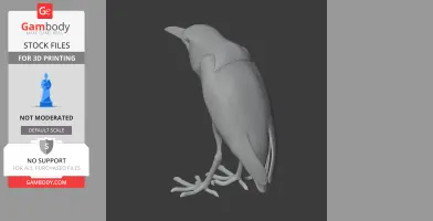 Black-crowned Night Heron - Prehistoric Animal STL