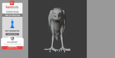 Black-crowned Night Heron - Prehistoric Animal STL