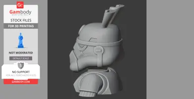 Bugs Bunny Stormtrooper Ring Figure - Mashup Figure STL