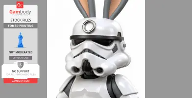 Bugs Bunny Stormtrooper Ring Figure - Mashup Figure STL