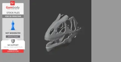 Alcovasaurus Skull - Skull Replica STL