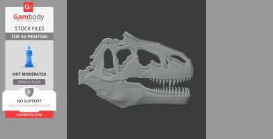 Alcovasaurus Skull - Skull Replica STL