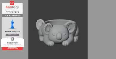 Koala Bowl - Animal Wall Hook STL
