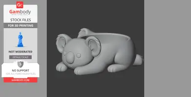 Koala Bowl - Animal Wall Hook STL