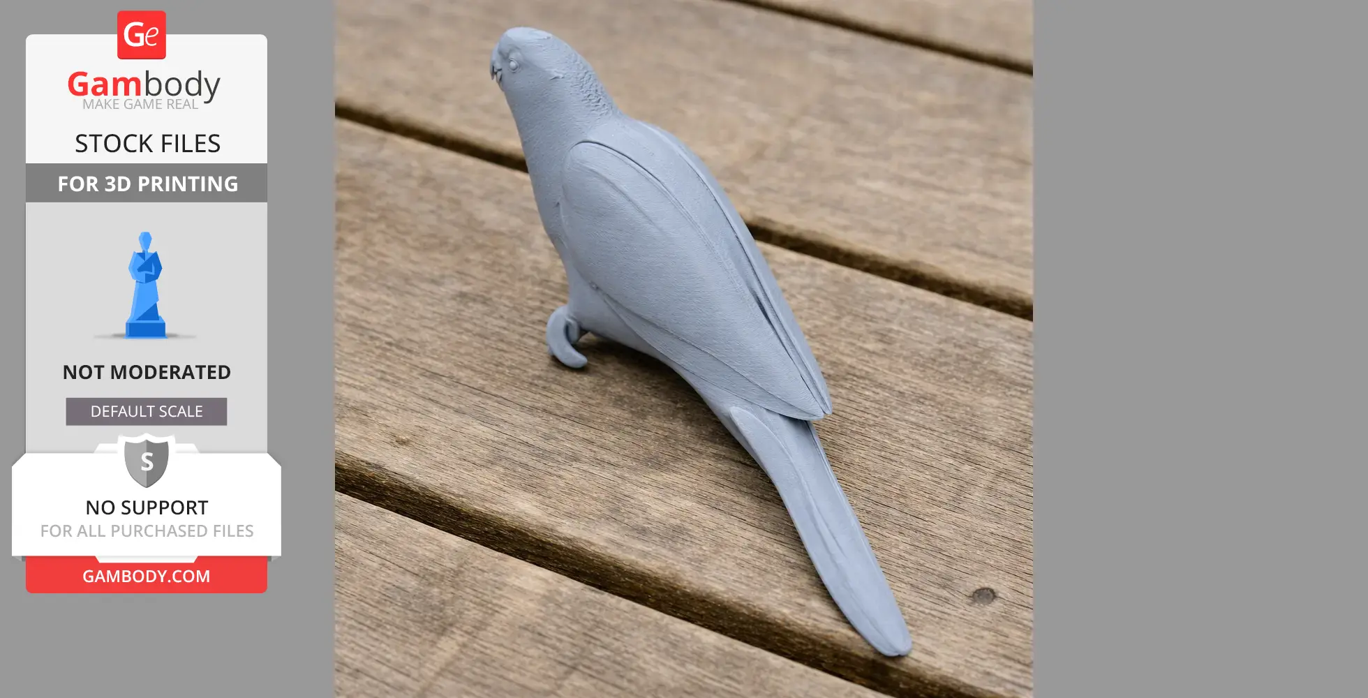 Blue-fronted Amazon - Prehistoric Animal STL