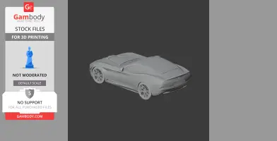 3D model of the AC 378 GT Zagato sports car, suitable for 3D printing.