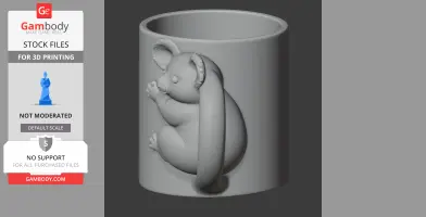 Koala Mug - Animal Wall Hook STL
