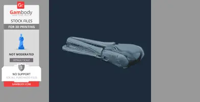 3D model of an Alligator Gar skull with detailed long snout, available for 3D printing.
