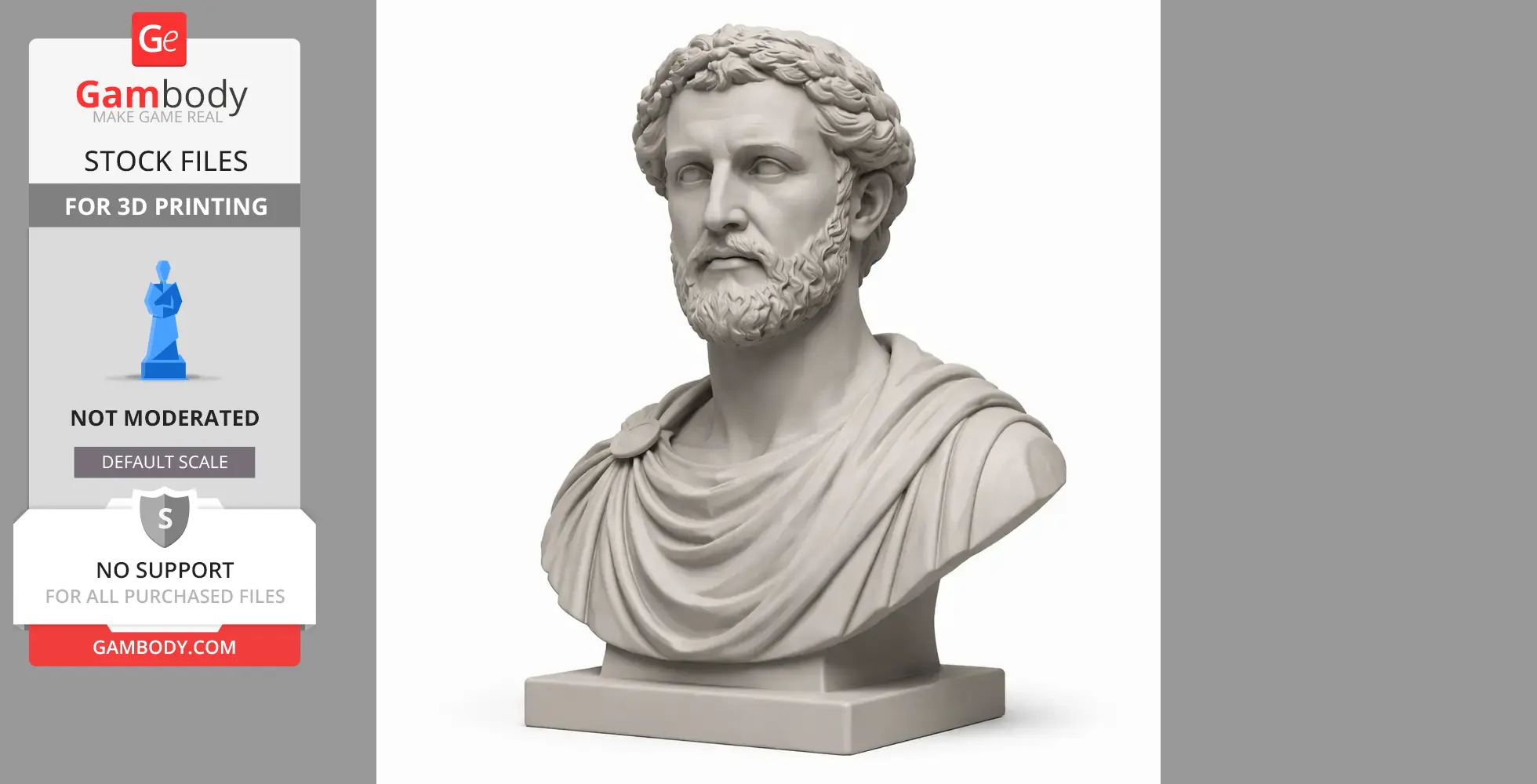 Antoninus Pius Bust - Historical Warrior STL