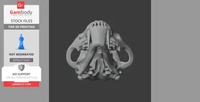 Amphimachairodus skull 3D model with prominent fangs, designed for printing.