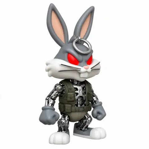 Bugs Bunny Terminator Ring Figure - Mashup Figure STL