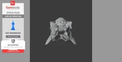 3D model of an ankylosaurus skull, showcasing detailed bone patterns for printing.