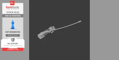 3D model of the 2S22 Bohdana tank with a long barrel, designed for 3D printing.