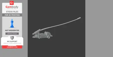 3D model of the 2S22 Bohdana tank with a long barrel, designed for 3D printing.