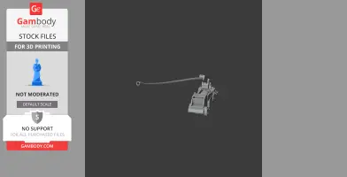 A detailed 3D model of a 2S22 Bohdana tank with a long barrel, designed for 3D printing.